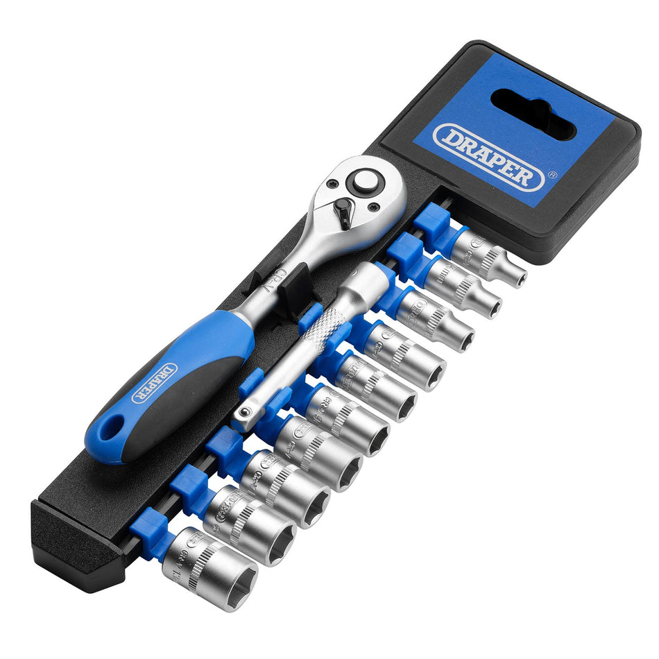 DRAPER 1/4" Sq. Dr. Metric Socket Set (12 Piece) : Model No. BD12M/PR