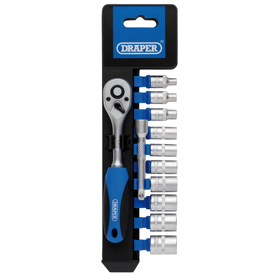 DRAPER 1/4" Sq. Dr. Metric Socket Set (12 Piece) : Model No. BD12M/PR