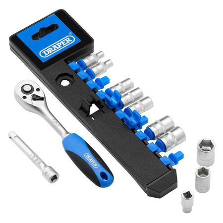 DRAPER 1/4" Sq. Dr. Metric Socket Set (12 Piece) : Model No. BD12M/PR