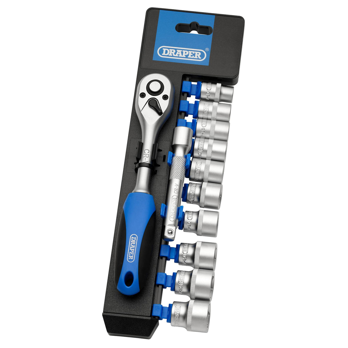 DRAPER 3/8" Sq. Dr. Metric Socket and Ratchet Set (12 piece) : Model No. DD12M/PR