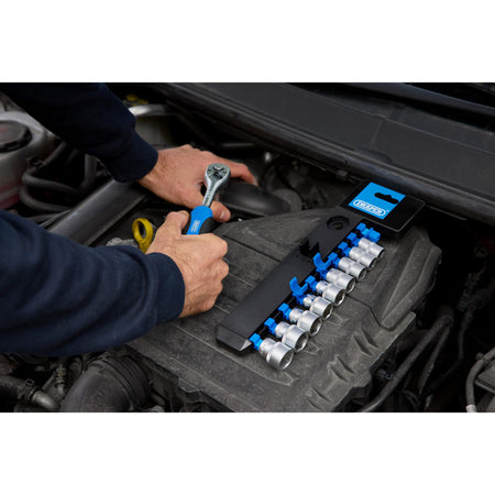 DRAPER 3/8" Sq. Dr. Metric Socket and Ratchet Set (12 piece) : Model No. DD12M/PR