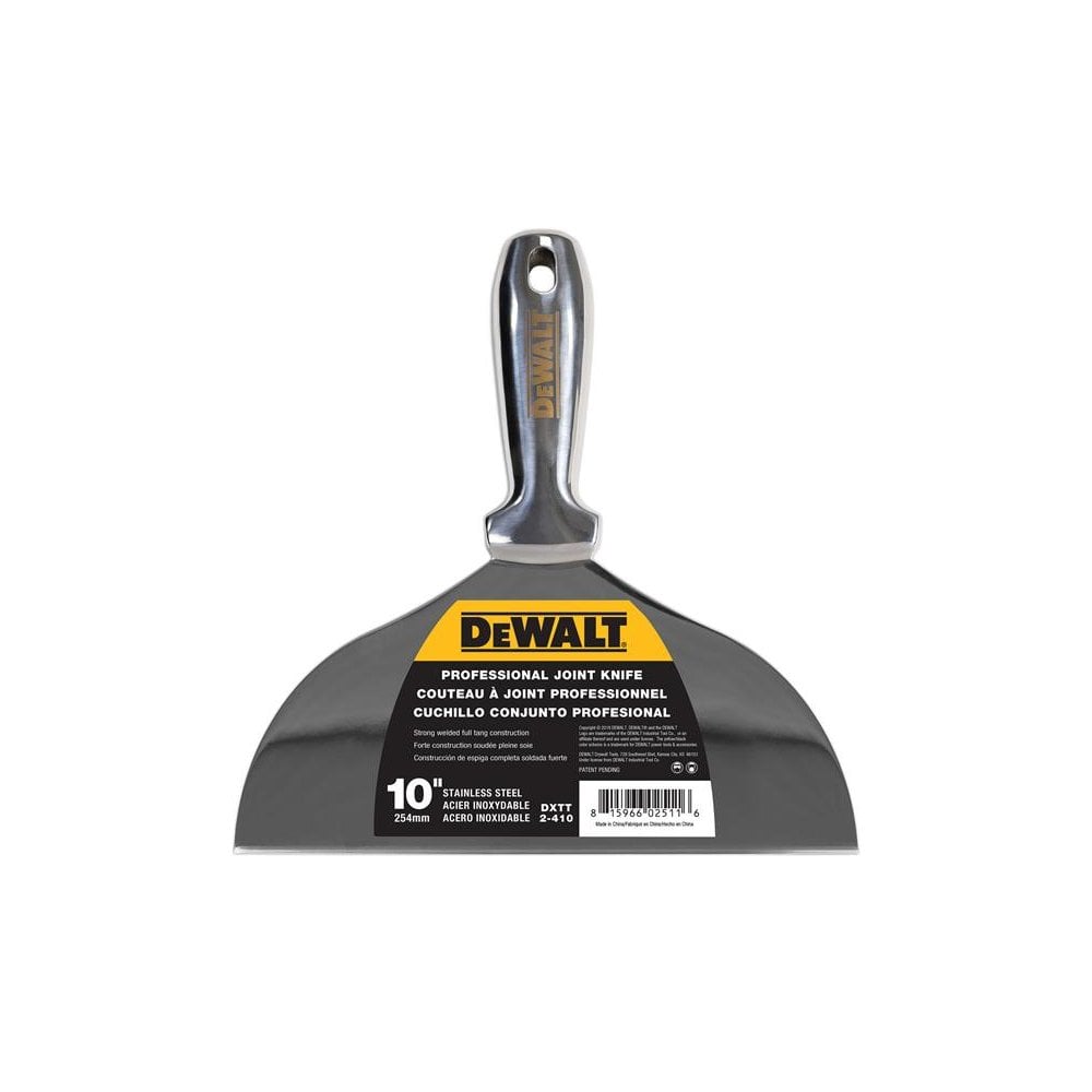 DEWALT Drywall Stainless Steel Jointing/Filling Knife 250mm (10in)