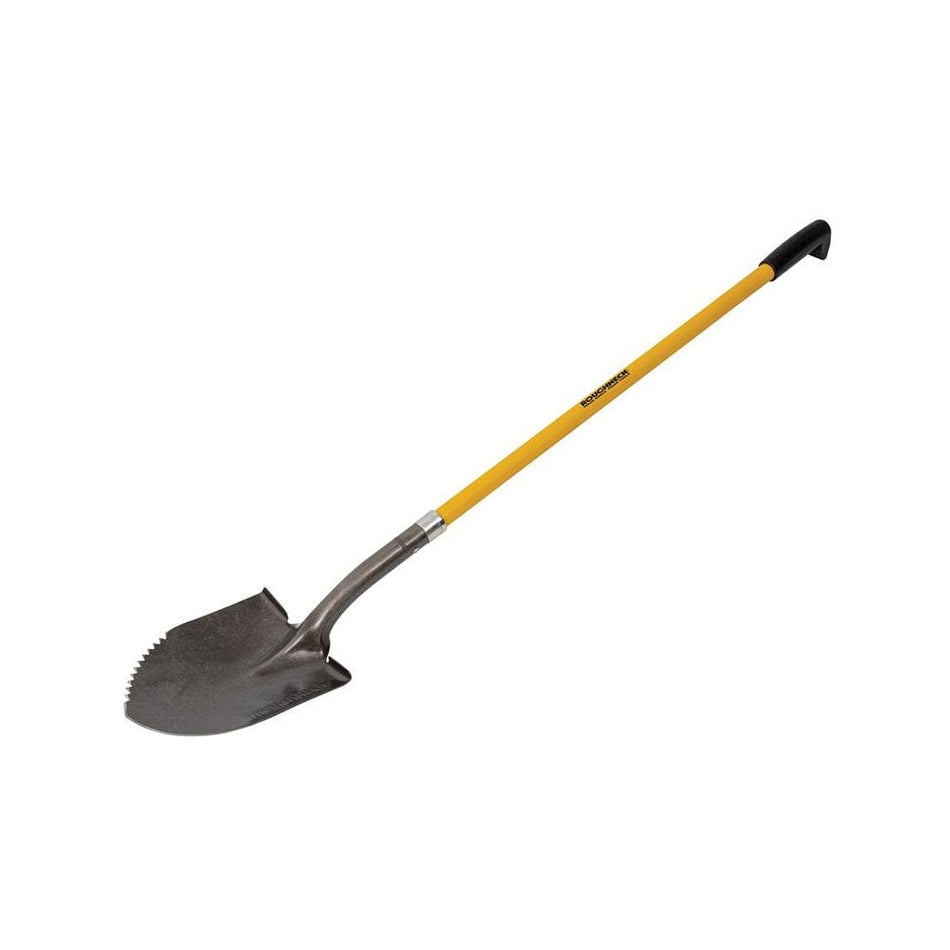 Roughneck Sharp Edge Round Shovel, Long Handle