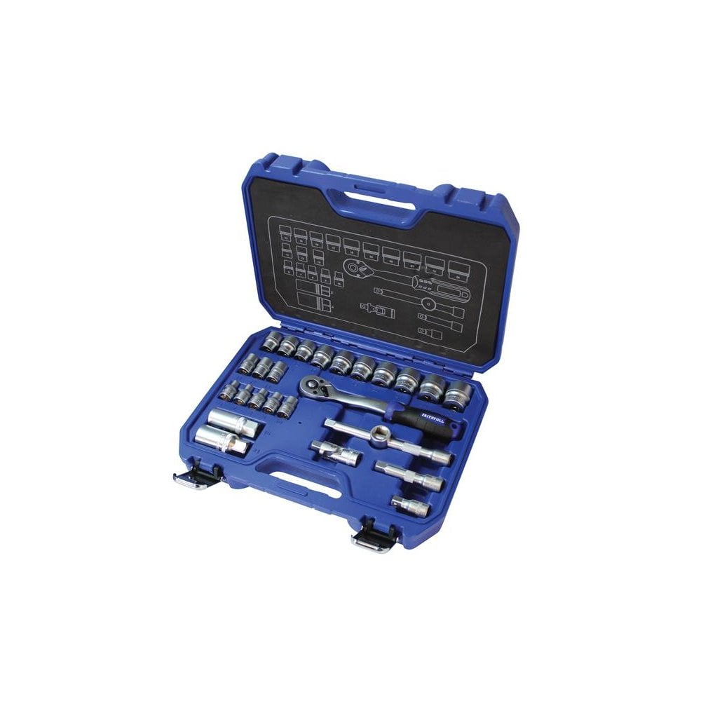 Faithfull Socket Set of 26 Metric 3/8in Drive