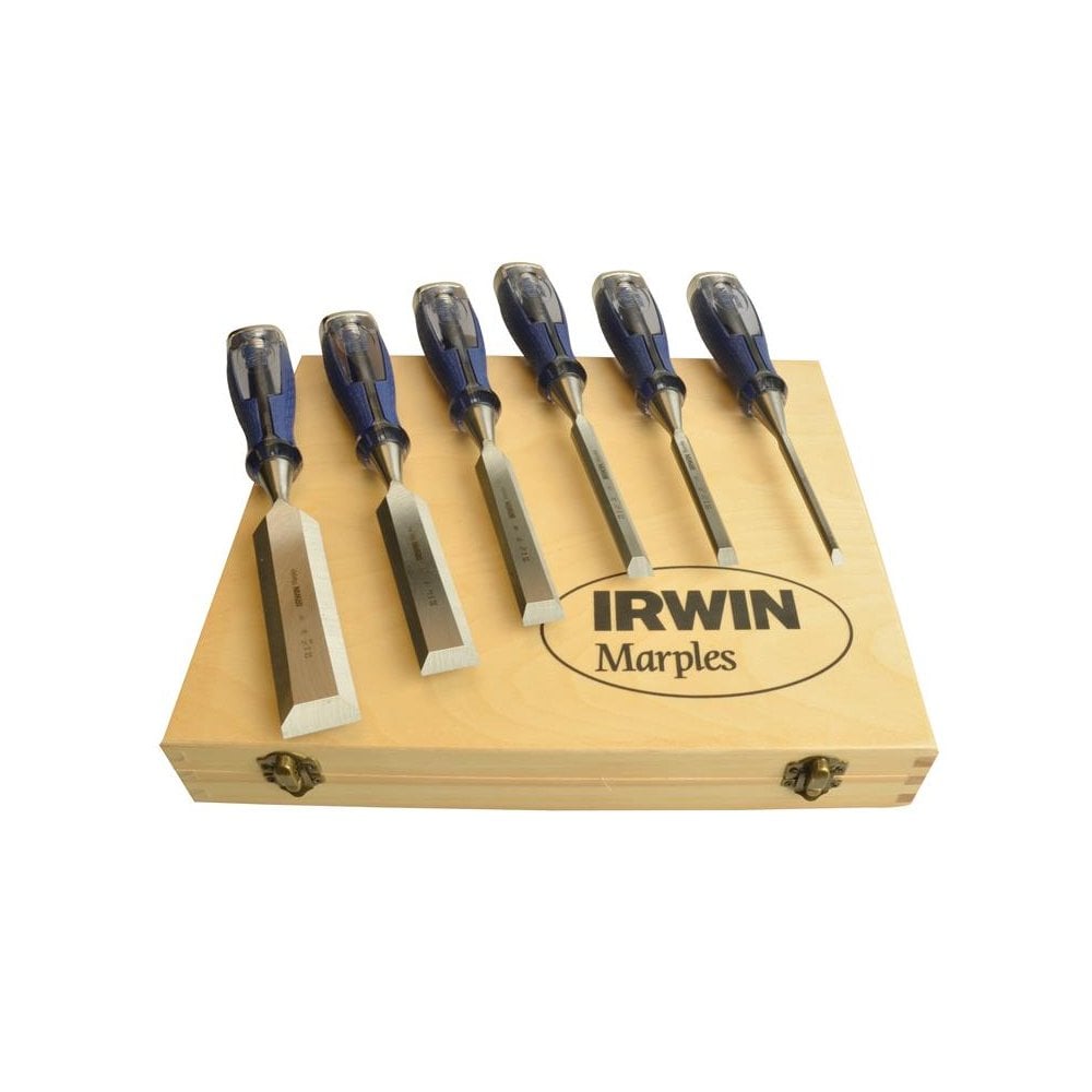 IRWINÂ© MarplesÂ© M750 Splitproof Pro Bevel Edge Chisel Set, 6 Piece