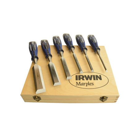 IRWINÂ© MarplesÂ© M750 Splitproof Pro Bevel Edge Chisel Set, 6 Piece