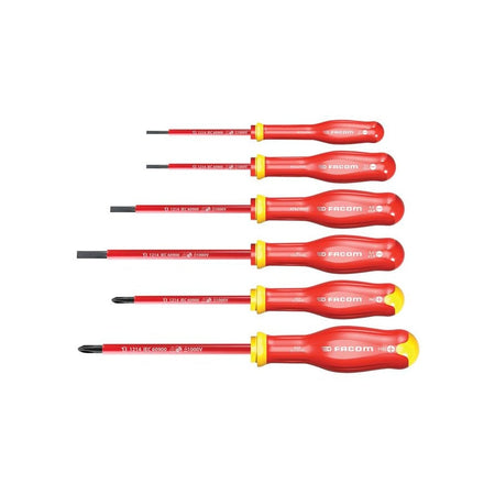 Facom ProtwistÂ© VDE Screwdriver Set, 6 Piece