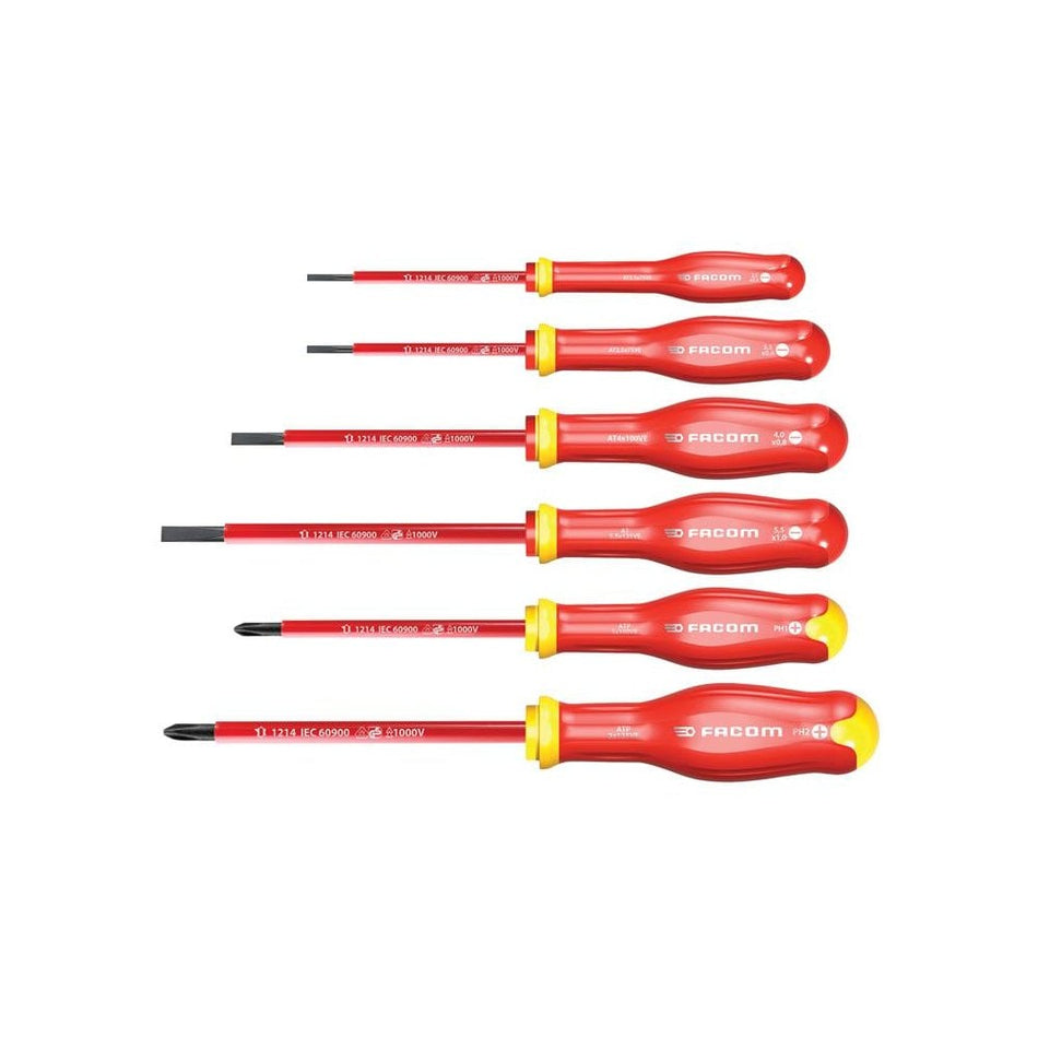 Facom ProtwistÂ© VDE Screwdriver Set, 6 Piece