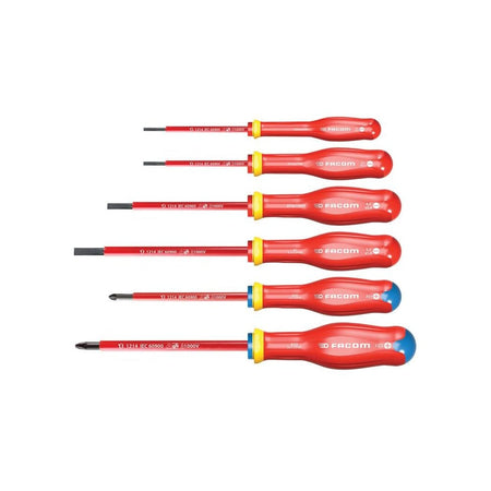Facom ProtwistÂ© VDE Screwdriver Set, 6 Piece