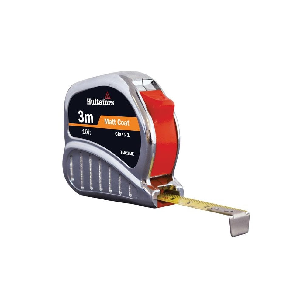 Hultafors TM3ME Chrome Tri-Matic Pocket Tape 3m/10ft (Width 13mm)