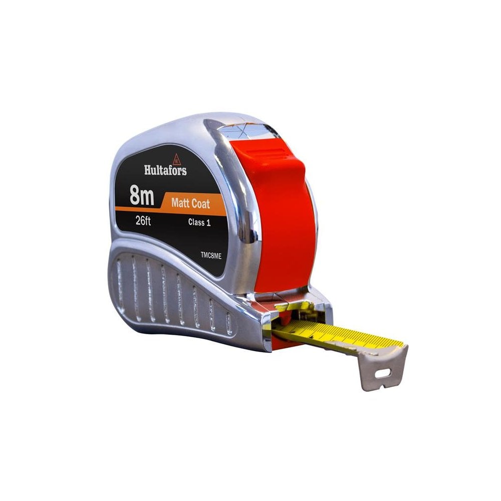 Hultafors TM8ME Chrome Tri-Matic Pocket Tape 8m/26ft (Width 25mm)