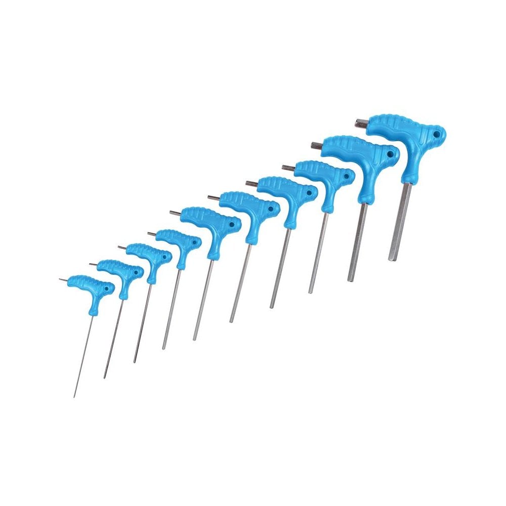 BlueSpot Tools Metric T-Handle Hex Key Set, 10 Piece (2-10mm)