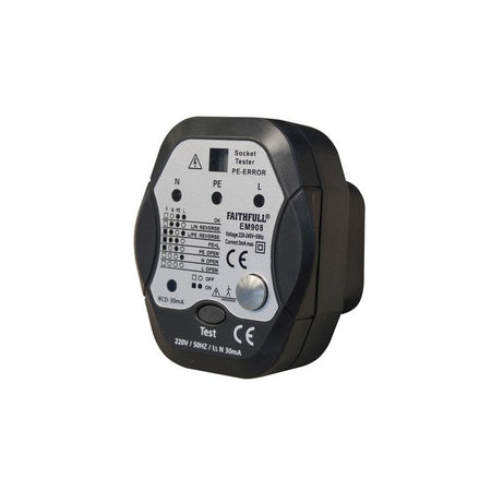 Faithfull Socket Polarity Tester with RCD Test Function