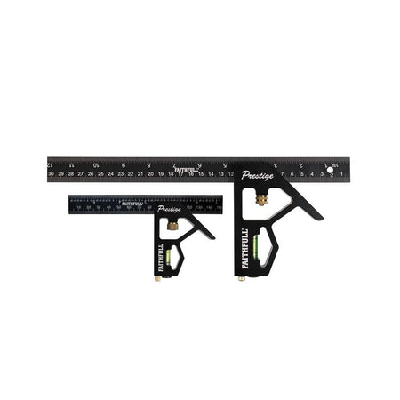 Faithfull Prestige Combination Square Twin Pack 150mm (6in) & 300mm (12in)
