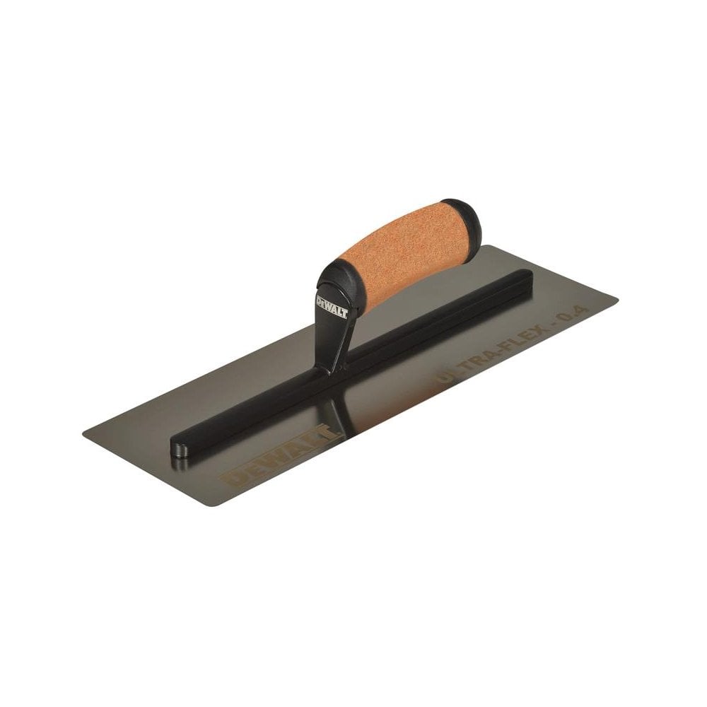 DEWALT Drywall 0.4mm FLEX Stainless Steel Flat Trowel, Leather Handle 12in