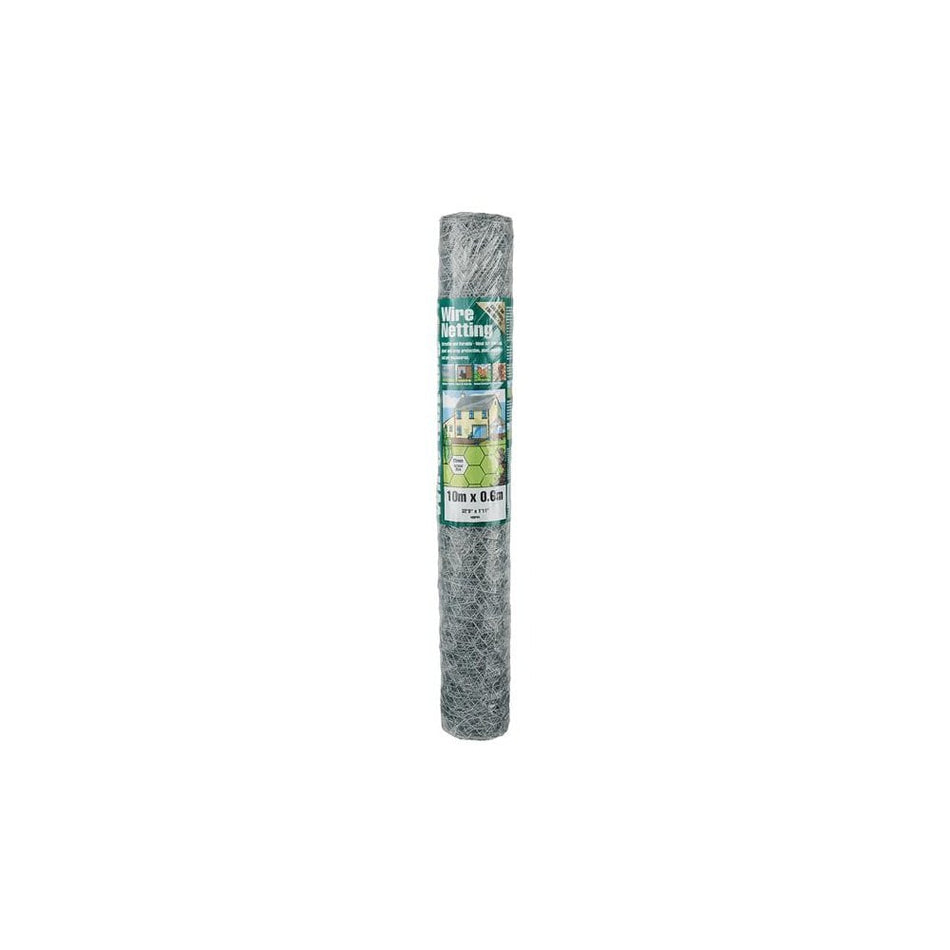 Gardman Galvanised Wire Netting 25mmÃ½ Hexagon, 10 x 0.6m