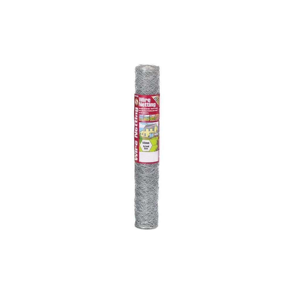 Gardman Galvanised Wire Netting 50mmÃ½ Hexagon, 10 x 0.6m