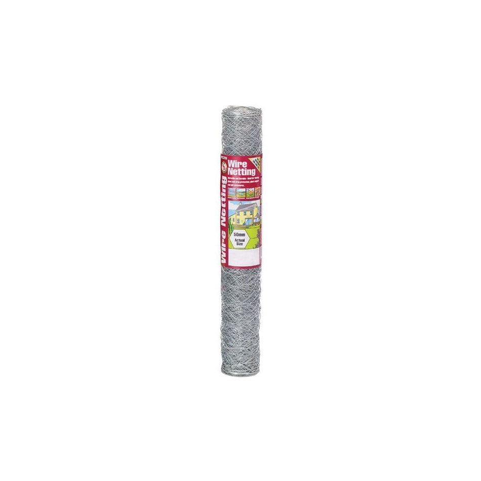 Gardman Galvanised Wire Netting 50mmÃ½ Hexagon, 10 x 0.6m