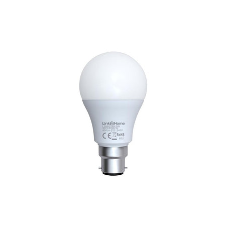 Link2Home Wi-Fi LED BC (B22) Opal GLS Dimmable Bulb, White + RGB 800 lm 9W