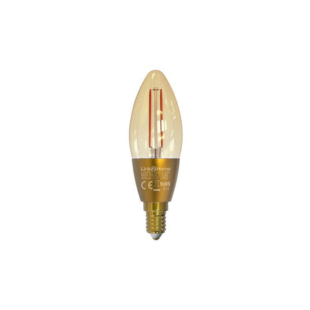 Link2Home Wi-Fi LED SES (E14) Candle Filament Dimmable Bulb, White 400 lm 4.5W