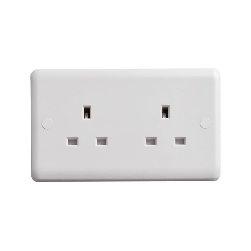 Deta Vimark Unswitched Socket 2-Gang 13A