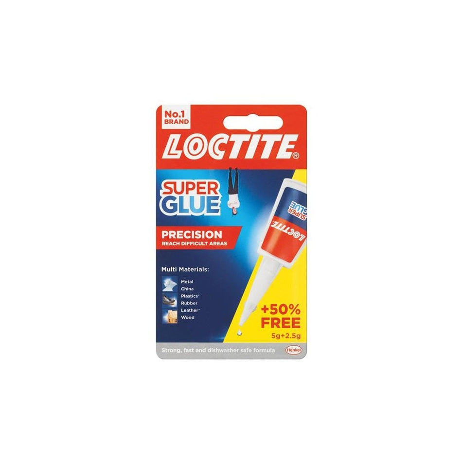Loctite Super Glue Liquid, Precision Bottle 5g + 50% Free