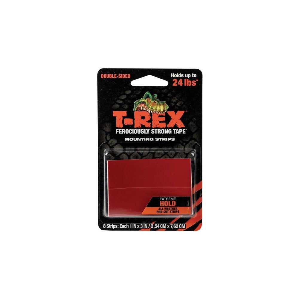 Shurtape T-REXÂ© Extreme Hold Mounting Strips 2.54 x 7.62cm (Pack 8)