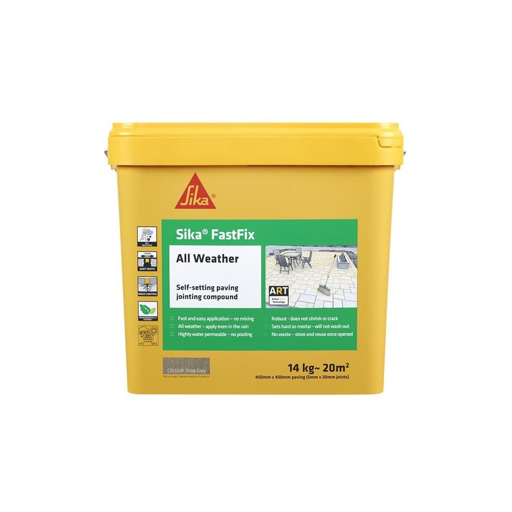Everbuild SikaÂ© FastFix All Weather Deep Grey 14kg