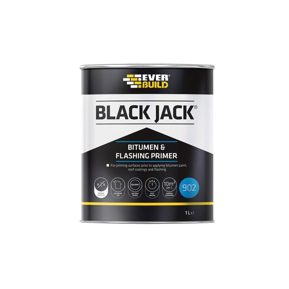 Everbuild Black JackÂ© 902 Bitumen & Flashing Primer 1 litre