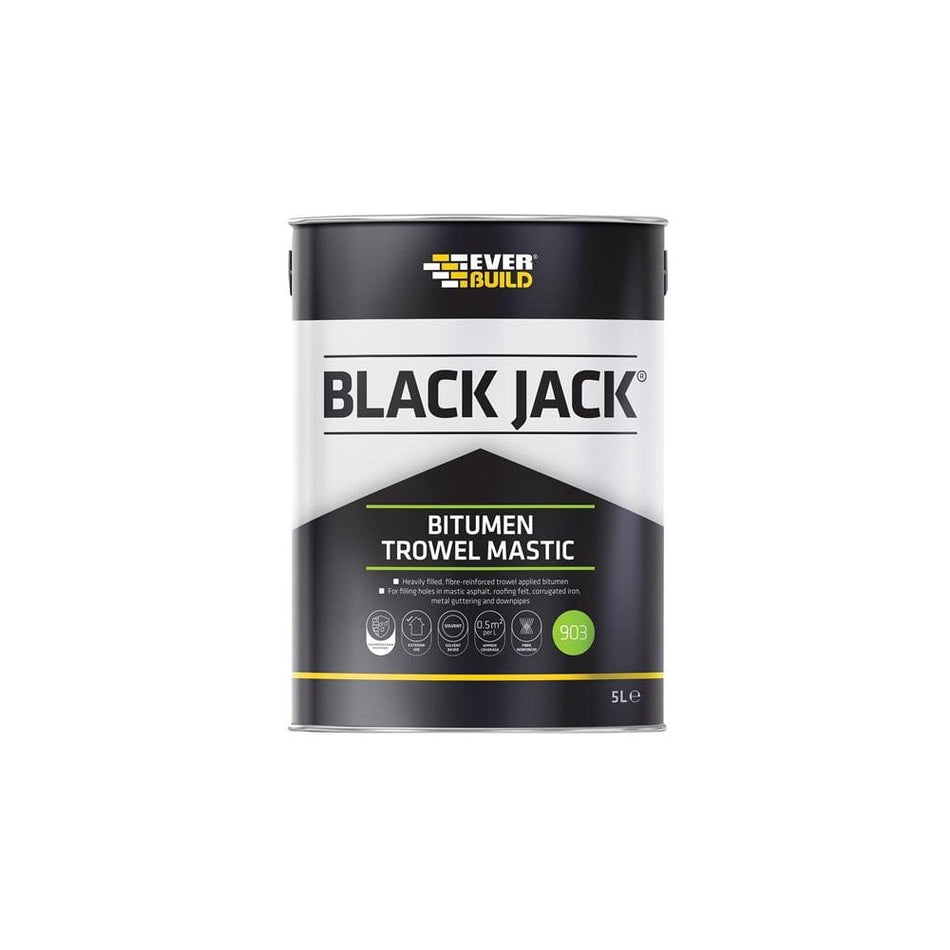Everbuild Black JackÂ© 903 Bitumen Trowel Mastic 5 litre