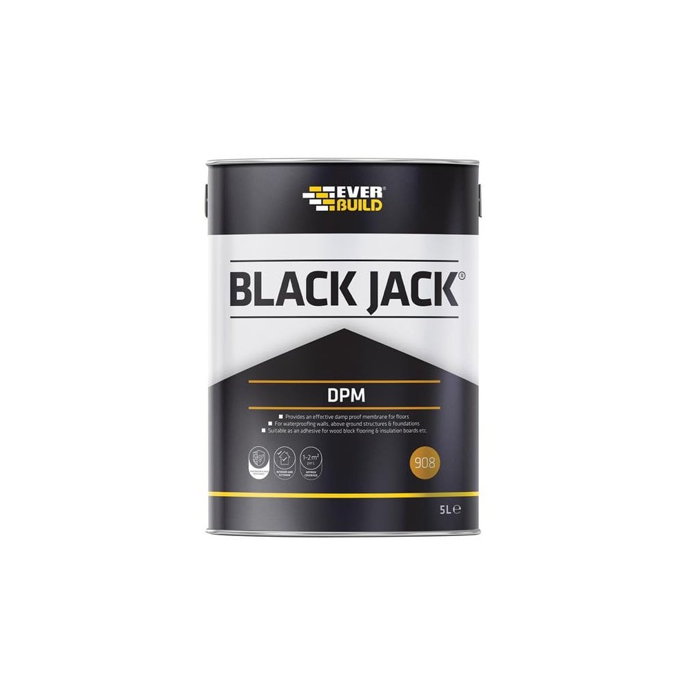 Everbuild Black JackÂ© 908 D.P.M. 5 litre
