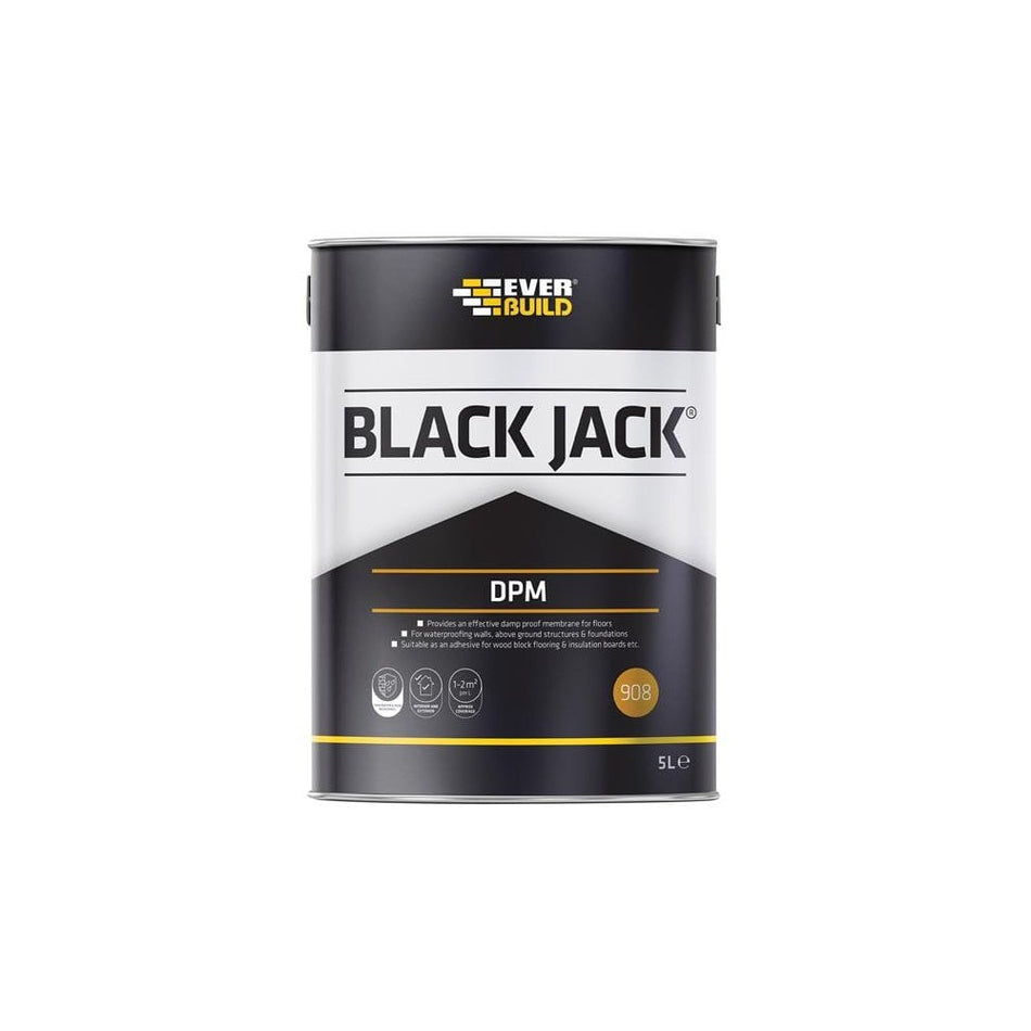 Everbuild Black JackÂ© 908 D.P.M. 5 litre