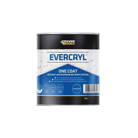 Everbuild EVERCRYLÂ© One Coat Clear 1kg