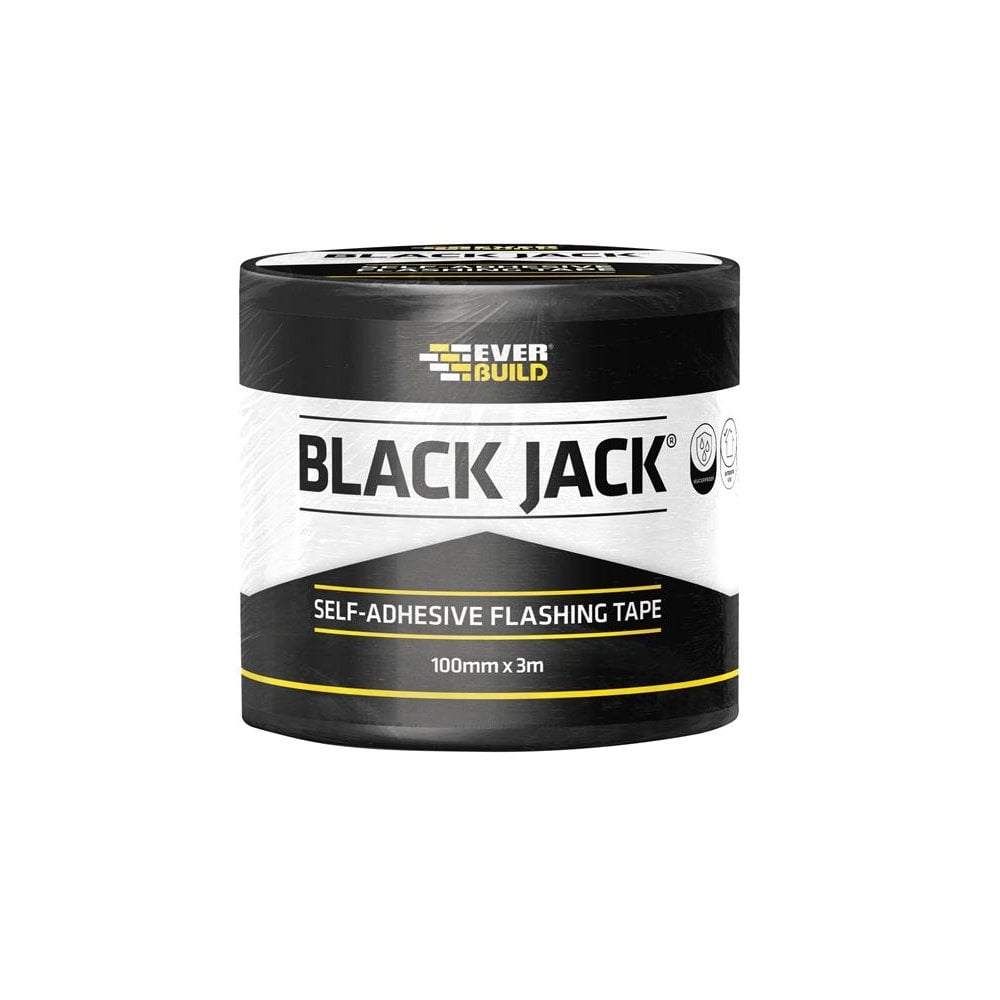 Everbuild Black JackÂ© Flashing Tape, DIY 100mm x 3m