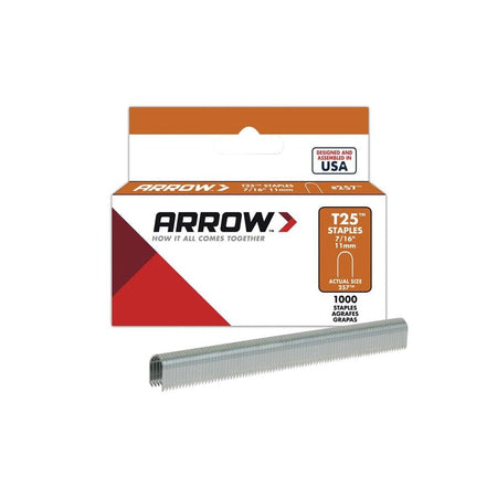 Arrow T25 Staples 11mm (7/16in) Box 1000