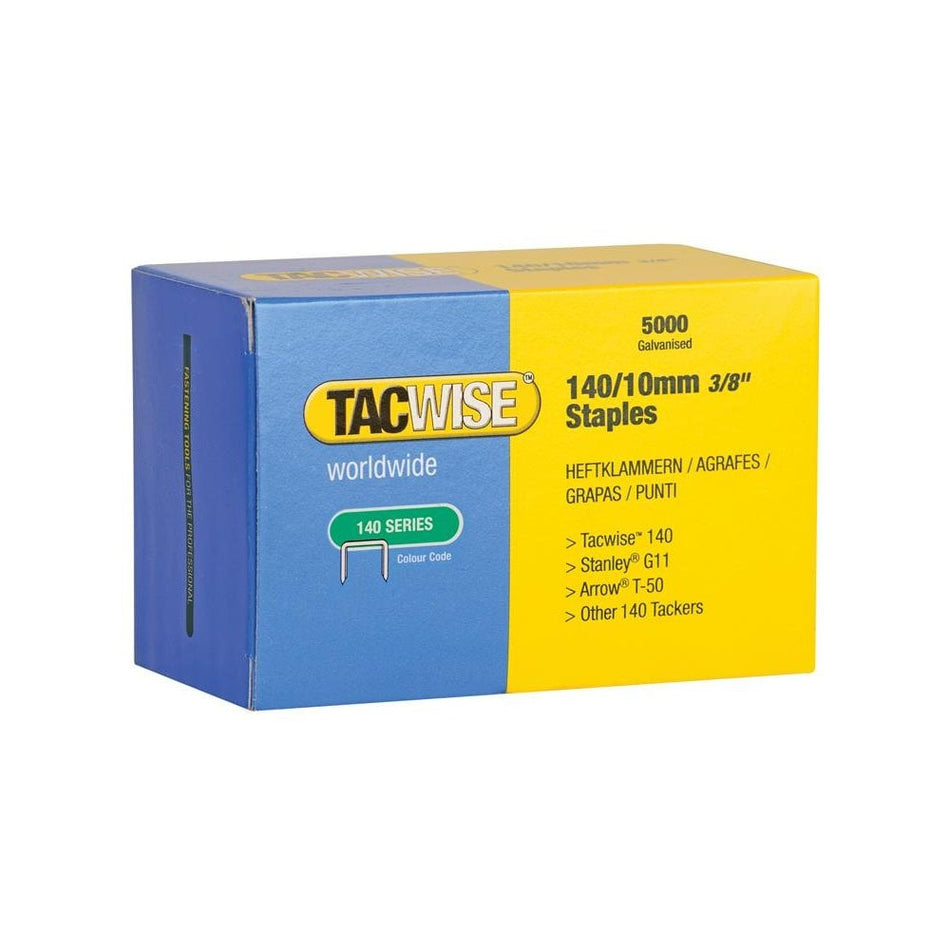 Tacwise 140 Galvanised Staples 10mm (Pack 5000)