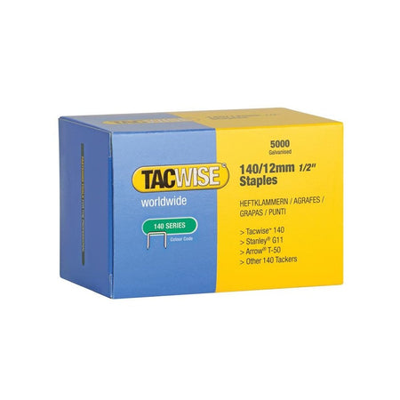 Tacwise 140 Galvanised Staples 12mm (Pack 5000)