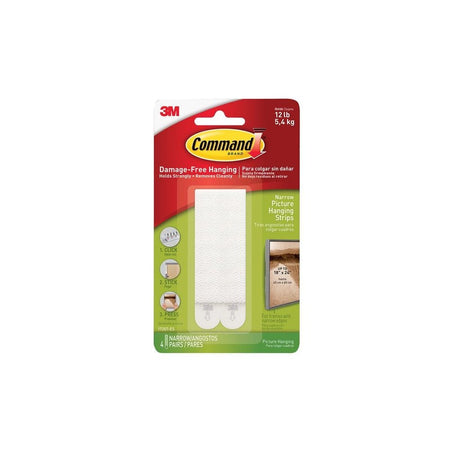Command? Narrow Picture Hanging Strips (Pack 4)