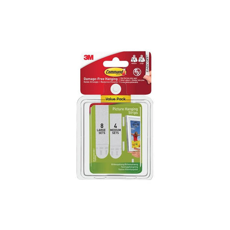 Command? Picture Hanging Strips Set, Medium & Large (Pack 12)