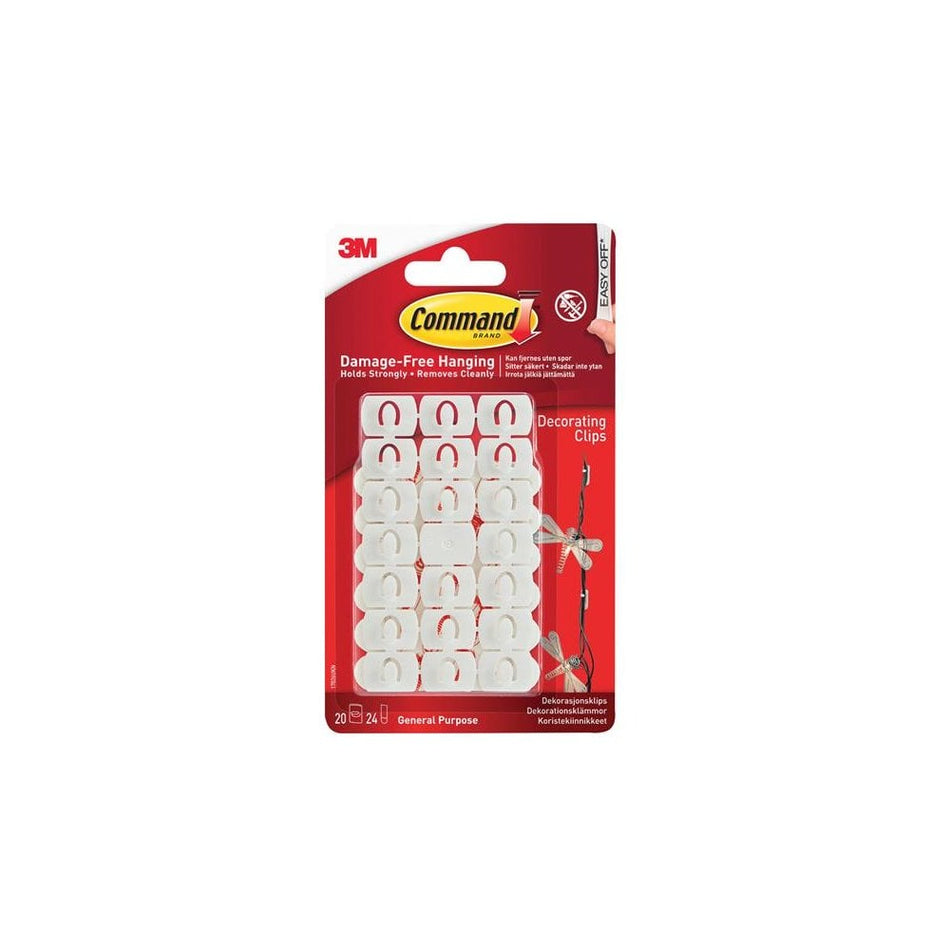 Command? White Decorating Clips (Pack 20)