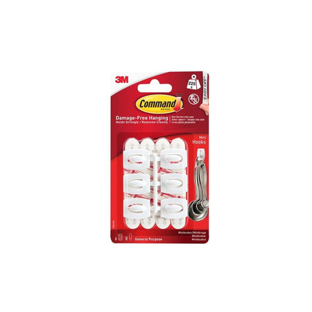 Command? White Mini Hooks (Pack 6)