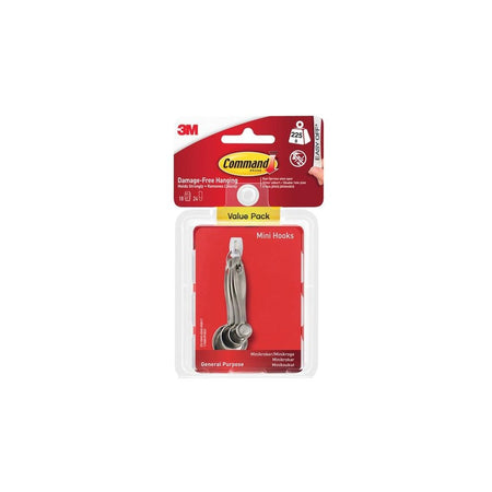 Command? White Mini Hooks Value Pack (Pack 18)