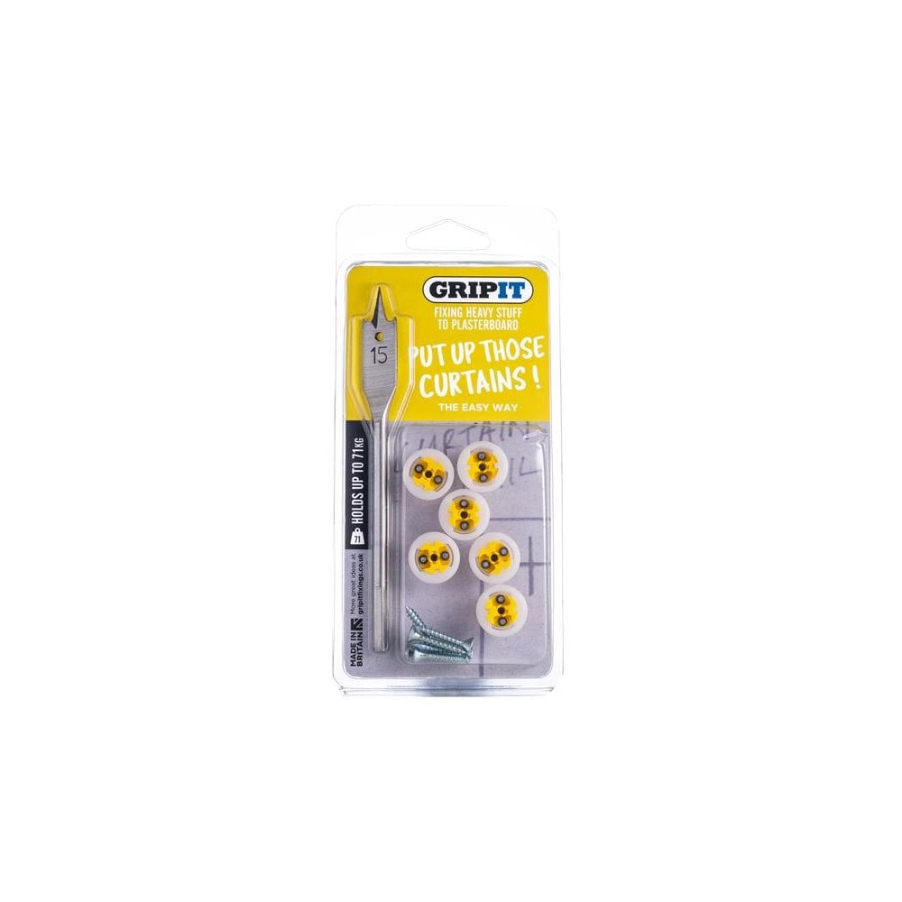 Gripit Curtain Kit, Clam Pack