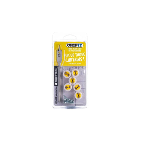 Gripit Curtain Kit, Clam Pack