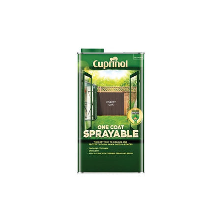 Cuprinol One Coat Sprayable Fence Treatment Forest Oak 5 litre