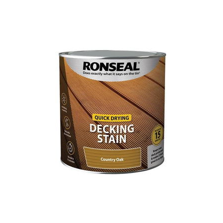 Ronseal Quick Drying Decking Stain Country Oak 2.5 litre