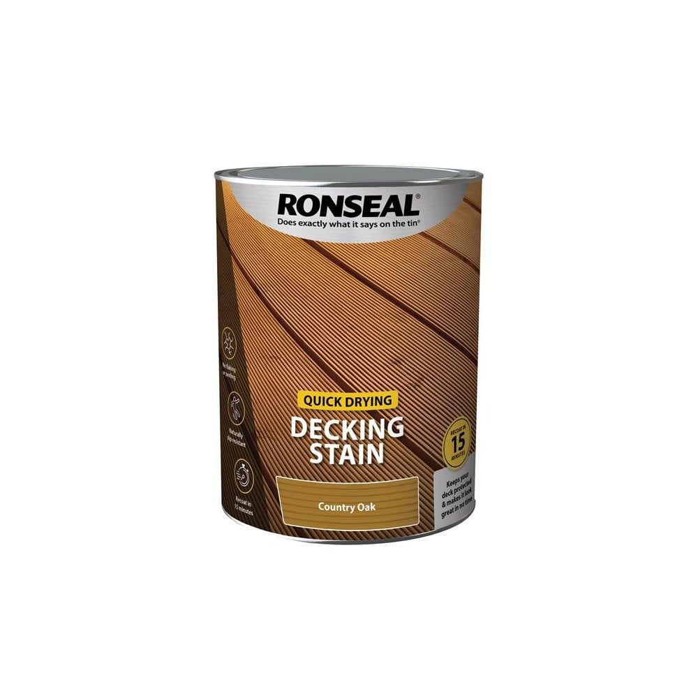 Ronseal Quick Drying Decking Stain Country Oak 5 litre
