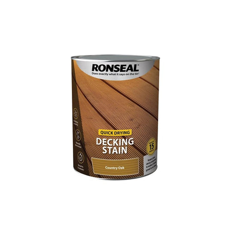 Ronseal Quick Drying Decking Stain Country Oak 5 litre