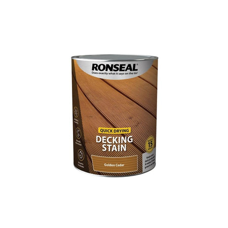 Ronseal Quick Drying Decking Stain Golden Cedar 5 litre