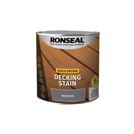 Ronseal Quick Drying Decking Stain Rocky Grey 2.5 litre